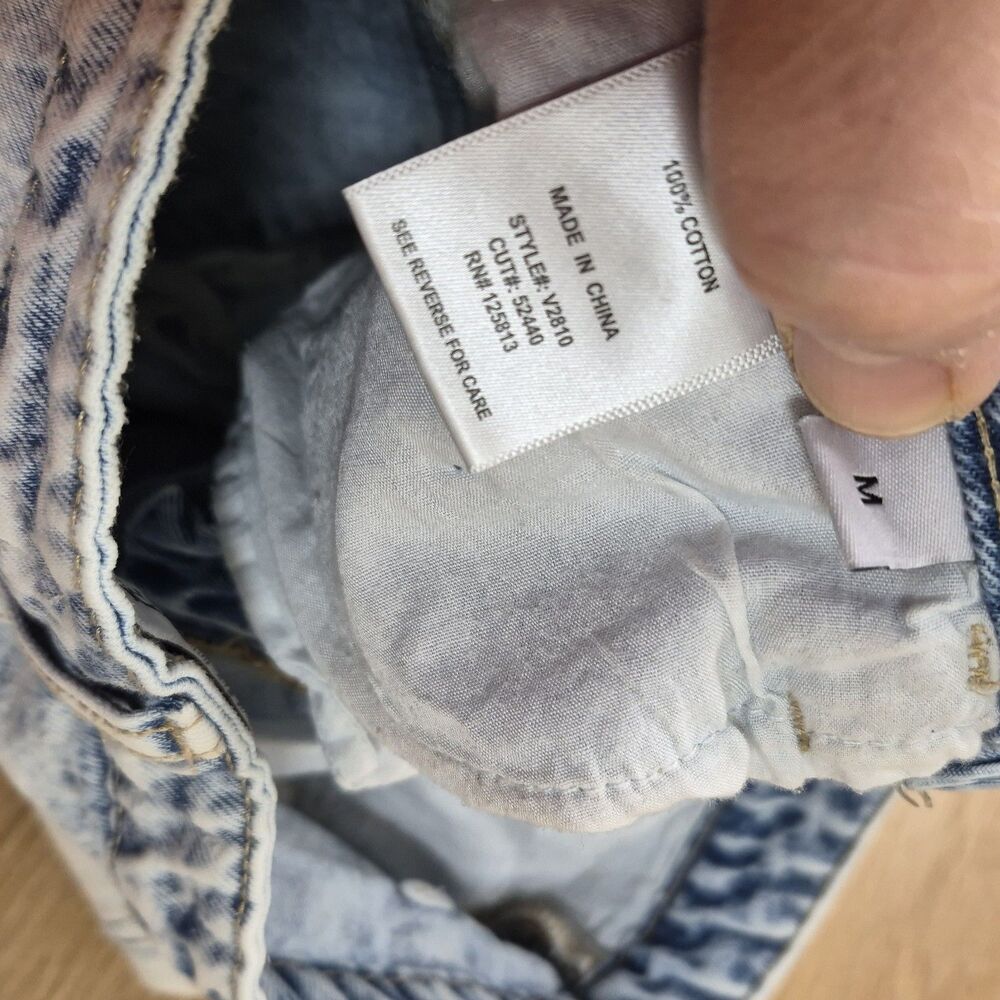 VERVET Jean Shorts Womens M Blue Denim Distressed Shorties Acid Wash - Picture 8 of 9
